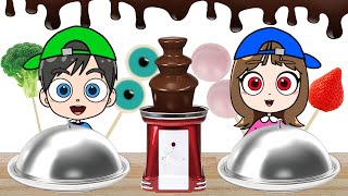 Chocolate Fondue Challenge  KOYA and NEMI