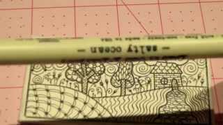 ZIA-Zentangle Inspired Art; ATC Tutorial