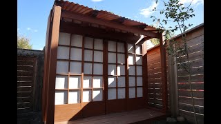 DIY Build A Japanese-Style Solid Wood Shed & Tea House with A Deck (Part 1) 建造日式茶屋+花园储物 (1)