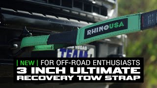 Rhino USA 3 Inch Off-Road Recovery Tow Strap