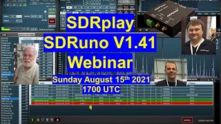 Webinar introducing SDRuno V1.41 -at 1700 UTC Sunday Aug 15th