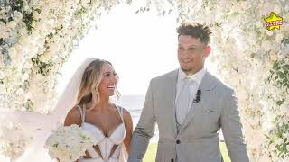 Chiefs QB Patrick Mahomes and longtime GF Brittany Lynne celebrate their wedding in Hawaii