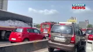 Traffic Movement Slowdown At Kalyan Area, Long Queue Of Vehicles Seen On Road