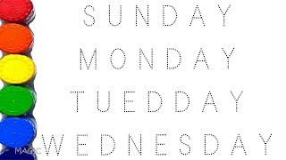 सप्ताह के दिन || Sunday Monday Tuesday Wednesday Thursday Friday Saturday || Days of the week