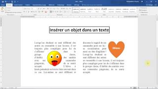 Insérer un OBJET dans le TEXTE (Formation Word) - images et formes