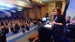 21 de AGO. Adjudicación obras represas Néstor Kirchner - Jorge Cepernic. Cristina Fernández