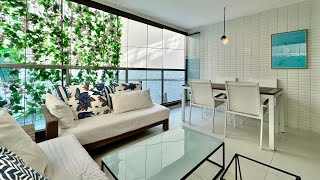 W02.954 - Apartamento mobiliado com ótima localização para locação no Leblon