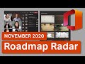 Office 365 Roadmap Radar | What's New in Office 365 | November 2020 Update