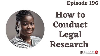 How to Conduct Legal Research | Nigerian Law | Bar Talk With Ola |Episode 196