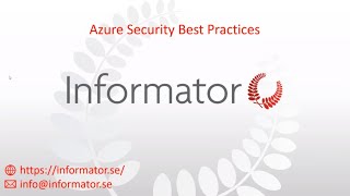 Azure Security Best Practices – Informator webinar