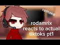 rodamrix reacts to actual tiktoks pt1|| bad reactions?|| my au|| pt2?||