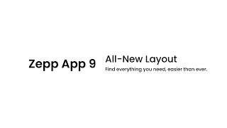 Introducing Zepp App 9