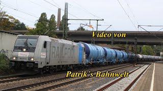 Rpool/Budamar West 185 671 mit Kesselwagenzug am 05.10.2022 in Ham burg-Harburg