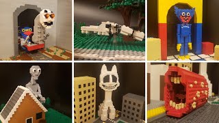 LEGO THOMAS EXE  vs TRAIN EATER vs WHITE CARTOON CAT vs HUGGY WUGGY vs NERVOUS HOUSE GUEST