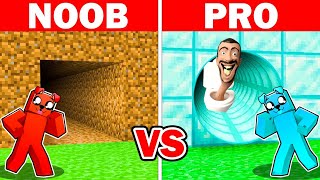 NOOB vs PRO Tajny Tunel SKIBIDI TOILET w Minecraft