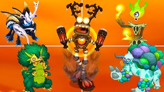 Fire Haven - All Monsters Sounds and Animations (My Singing Monsters)