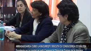 Ambasadoarea Cubei la Bucuresti, discutii cu conducerea CCI Valcea