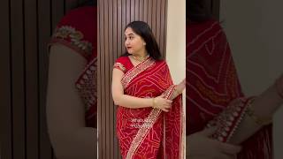 🔥Jaipuri Traditional Bandhani Saree #saree #ytshorts #shorts