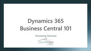 D365 Business Central 101: Purchasing Overview