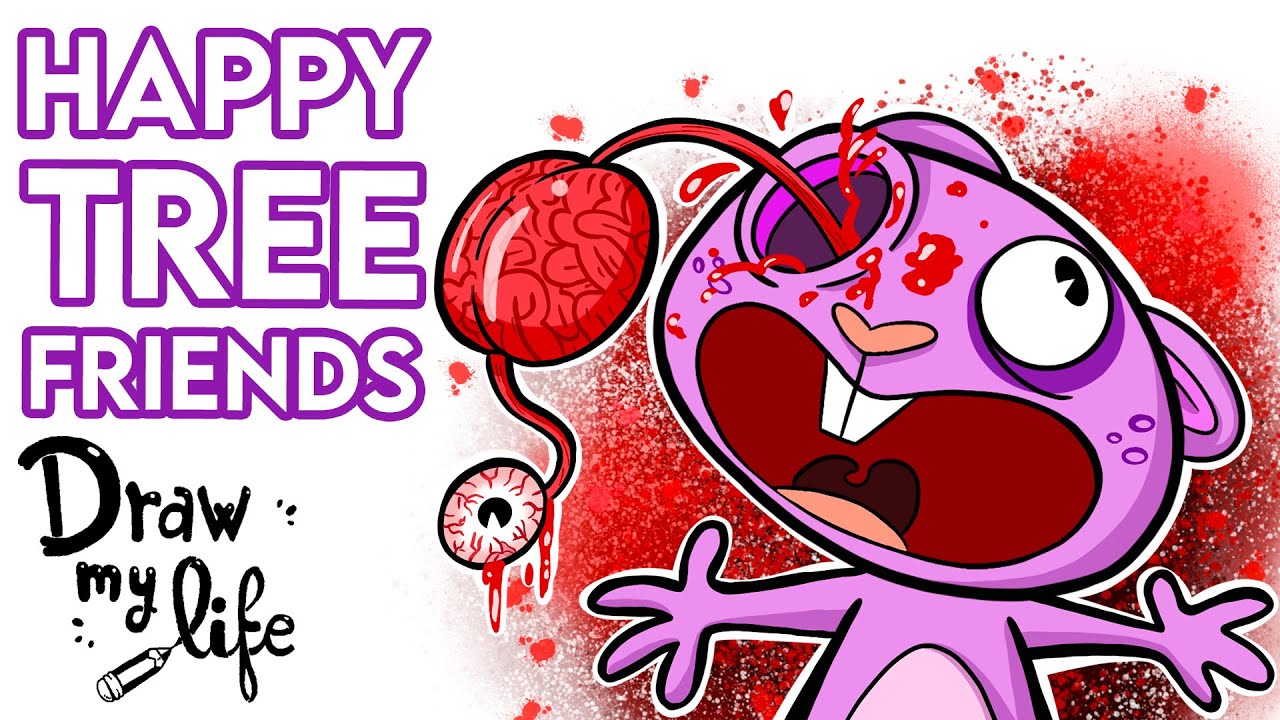 HAPPY TREE FRIENDS: La Serie CREEPY | Draw My Life En Español - YouTube