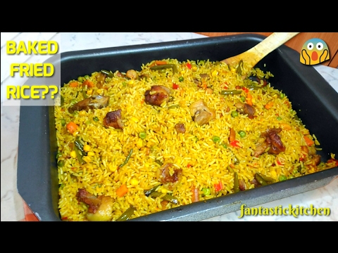 Fried rice baked in the oven! Very fast and easy to put together. Fried rice baked in the oven! Very fast and easy to put together.