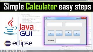 Simple calculator using java gui in eclipse
