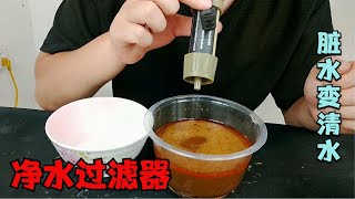 网购买的，净水器，真能把脏水，过滤成清水吗？