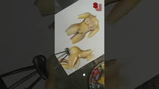 How to paint women body art | watercolor painting | speed art tricks