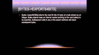 Lasso Programming: [Bytes→export64Bits]