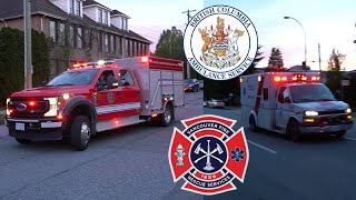 Vancouver Fire Medic 3 \u0026 BCAS BLS Unit 63237 Responding