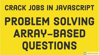 Problem Solving Array Based Questions #37