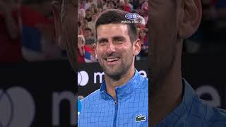 The whole stadium sings Happy Birthday to Novak's mum #shorts | Wide World of Sports