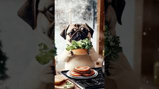 ハンバーガーを作る#パグ #pug #퍼그#哈巴狗 #ハンバーガー #hamburger