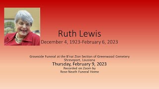 Ruth Lewis Funeral February 9, 2023