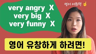 Very big은 이제 그만: 유창한 영어 실력을 위한 필수 어휘 1편 (Very + 형용사)