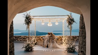 Luxury Elopement Wedding in Santorini , Greece