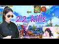 RouRou || 22 Kills Chicken || Pubg Mobile Full Gameplay || Asian Girl Gamer !!!