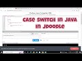 how to use switch case statements in java in jdoodle