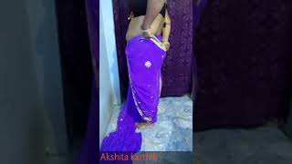 saree wearing in jhonchi Rani style. ஜான்சி ராணி ஸ்டைல் இல் அழகாக சேலை கட்டுவது எப்படி? Akshita....