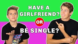 Would You Rather CHALLENGE **BE SINGLE vs HAVE GIRLFRIEND**  W/ Ben Azelart | Gavin Magnus