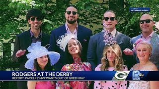 Aaron Rodgers attends Kentucky Derby