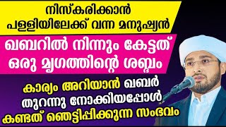 പള്ളിയിലേക്ക് വന്ന മനുഷ്യൻ ഖബറിൽ നിന്നും കേട്ടത് ഒരു മൃഗത്തിന്റെ ശബ്ദം   Noufal Saqafi Kalasa