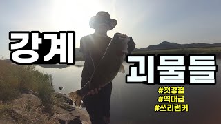 배스낚시 / 진짜 미쳤습니다!! 1시간동안 쓰리런커라는 괴물을 잡았습니다!!