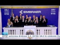 Embraer S.A (NYSE: ERJ) rings the NYSE Closing Bell to celebrate their 50th Anniversary of Founding