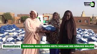 RAMADAN: DONS DE VIVRES PAR NANA KADIDIA KEITA AUX DEMUNIS A KANADJIGUILA