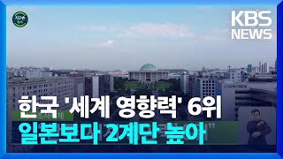 [글로벌K] 미국 조사매체 “한국 ‘세계 영향력’ 6위” / KBS  2023.01.03.