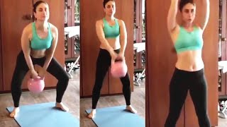 Kareena Kapoor Gym Workout During Second Pregnancy | Bebo's Baby Bump Is Out.