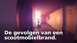 De gevolgen van een Scootmobielbrand | Veiligheidsregio Rotterdam-Rijnmond