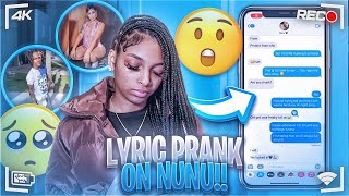 LYRIC PRANK ON @famousnunu | WENT WELL 👀😳