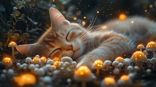 Gentle Relaxing Music for Deep Sleep | Soothing Piano \u0026 a Sweet Cat Dreamscape in HD